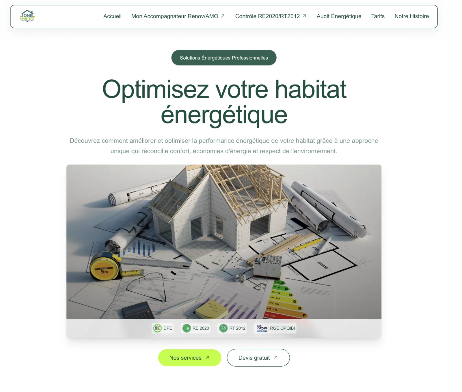 Page d'accueil