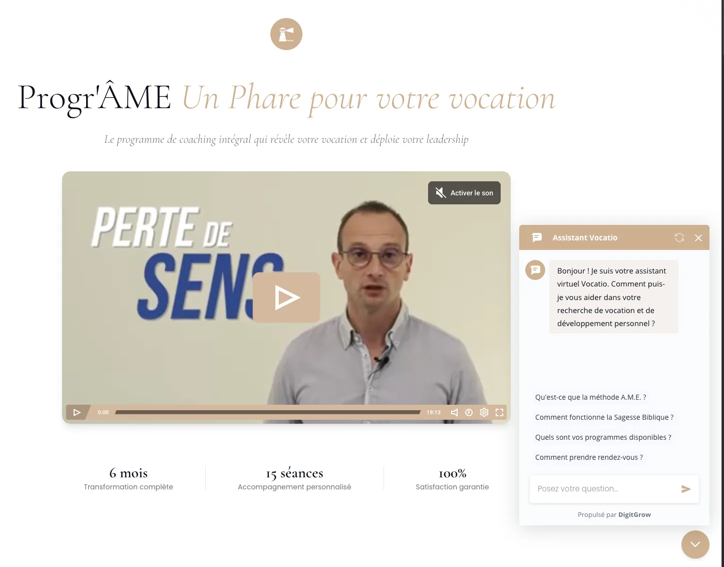 Page d'accueil
